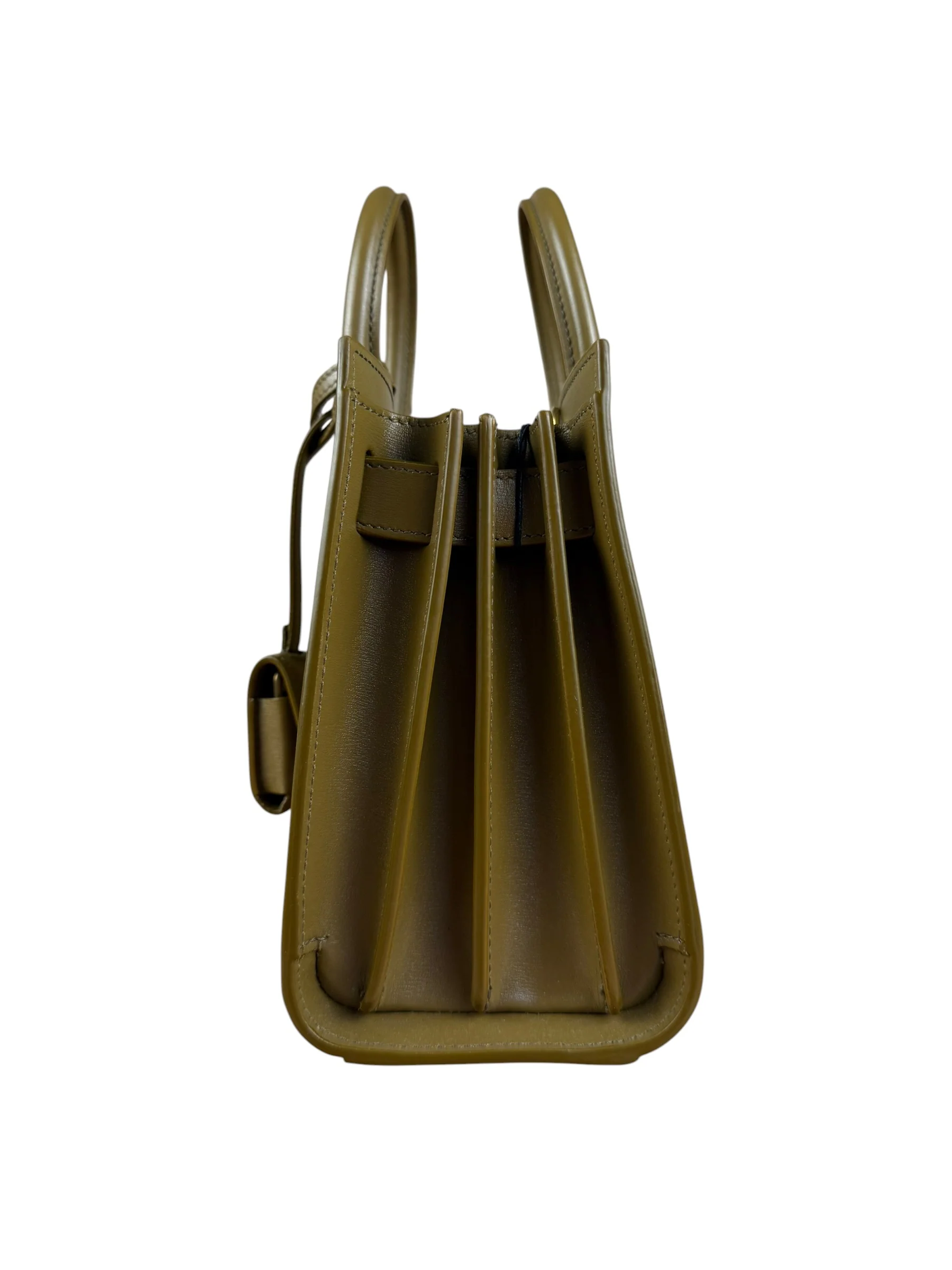 Saint Laurent Green Leather Nano Sac De Jour 2Way Tote - Image 6
