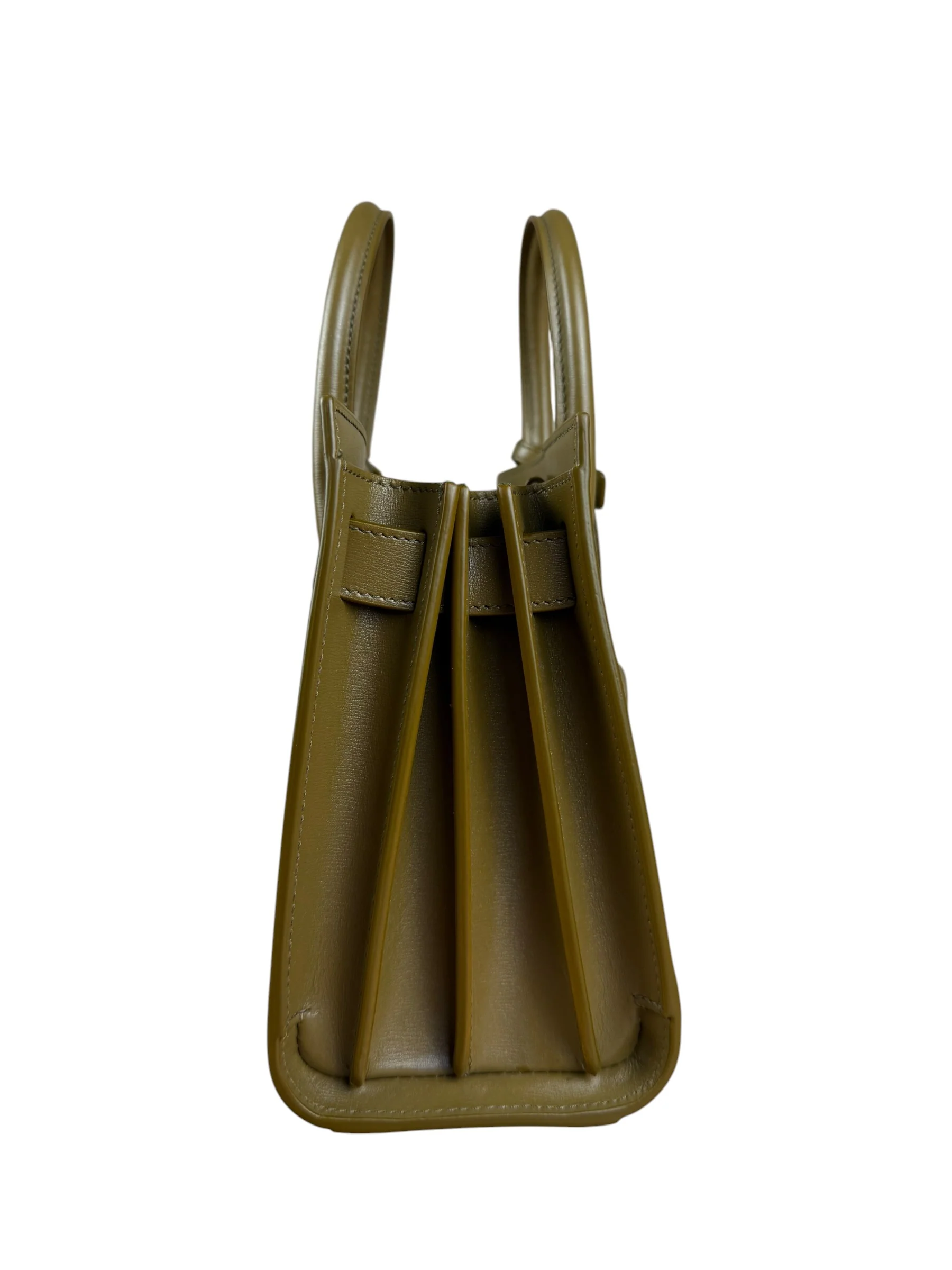 Saint Laurent Green Leather Nano Sac De Jour 2Way Tote - Image 8