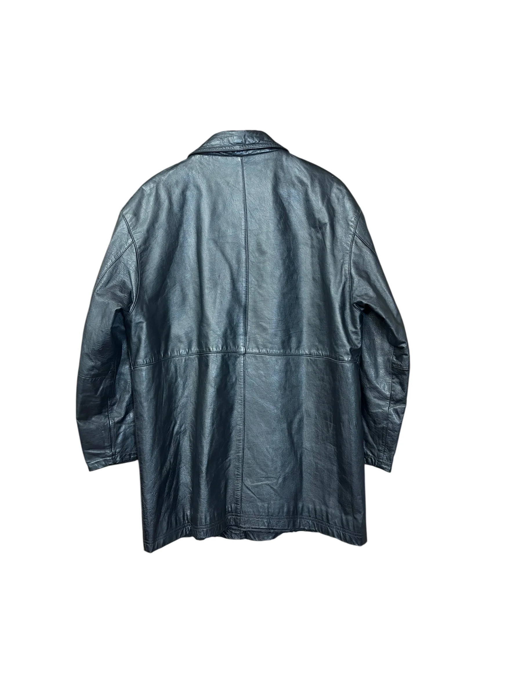 Sub Urban Vintage Leather Coat - Image 2