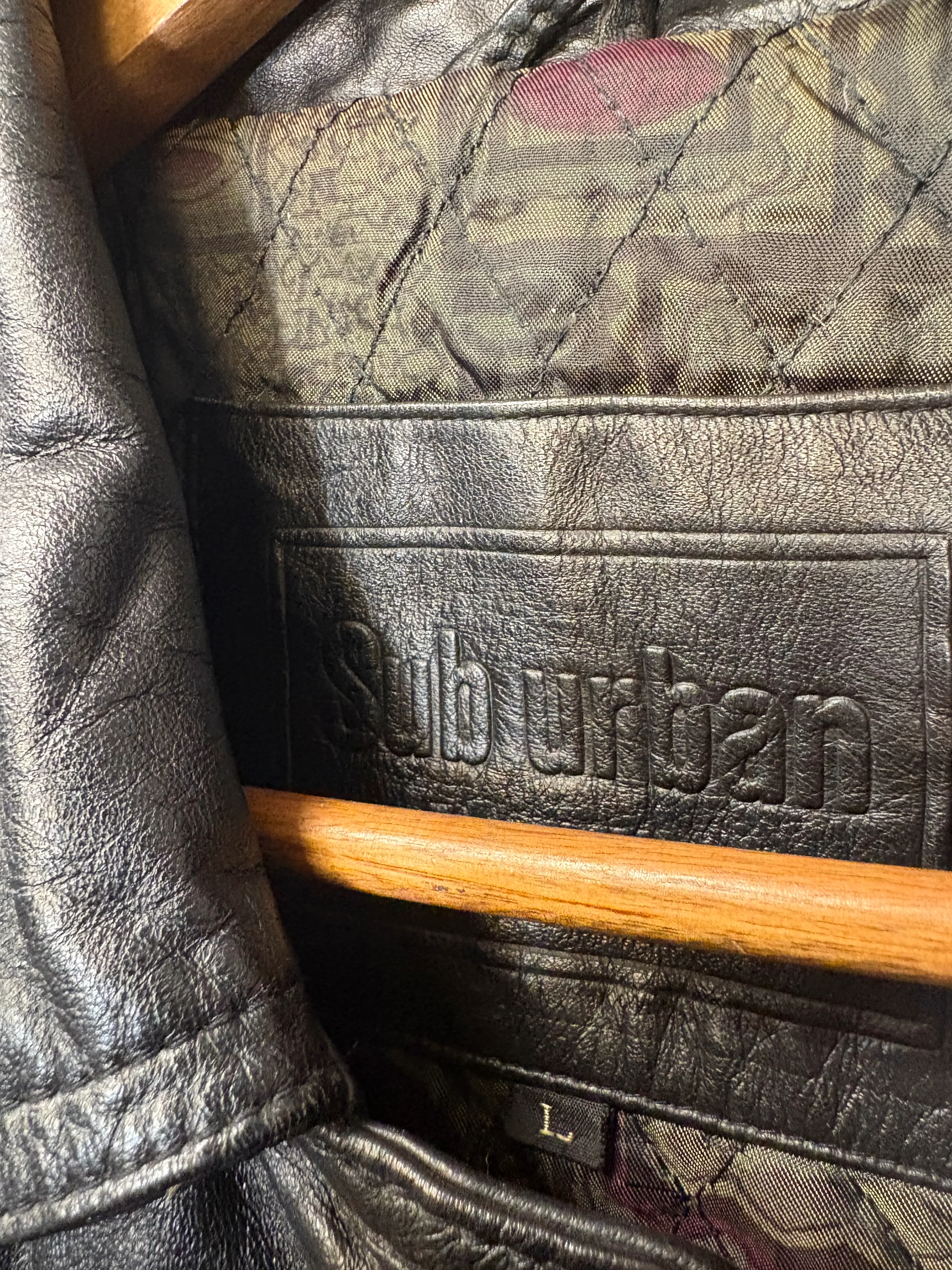 Sub Urban Vintage Leather Coat - Image 3
