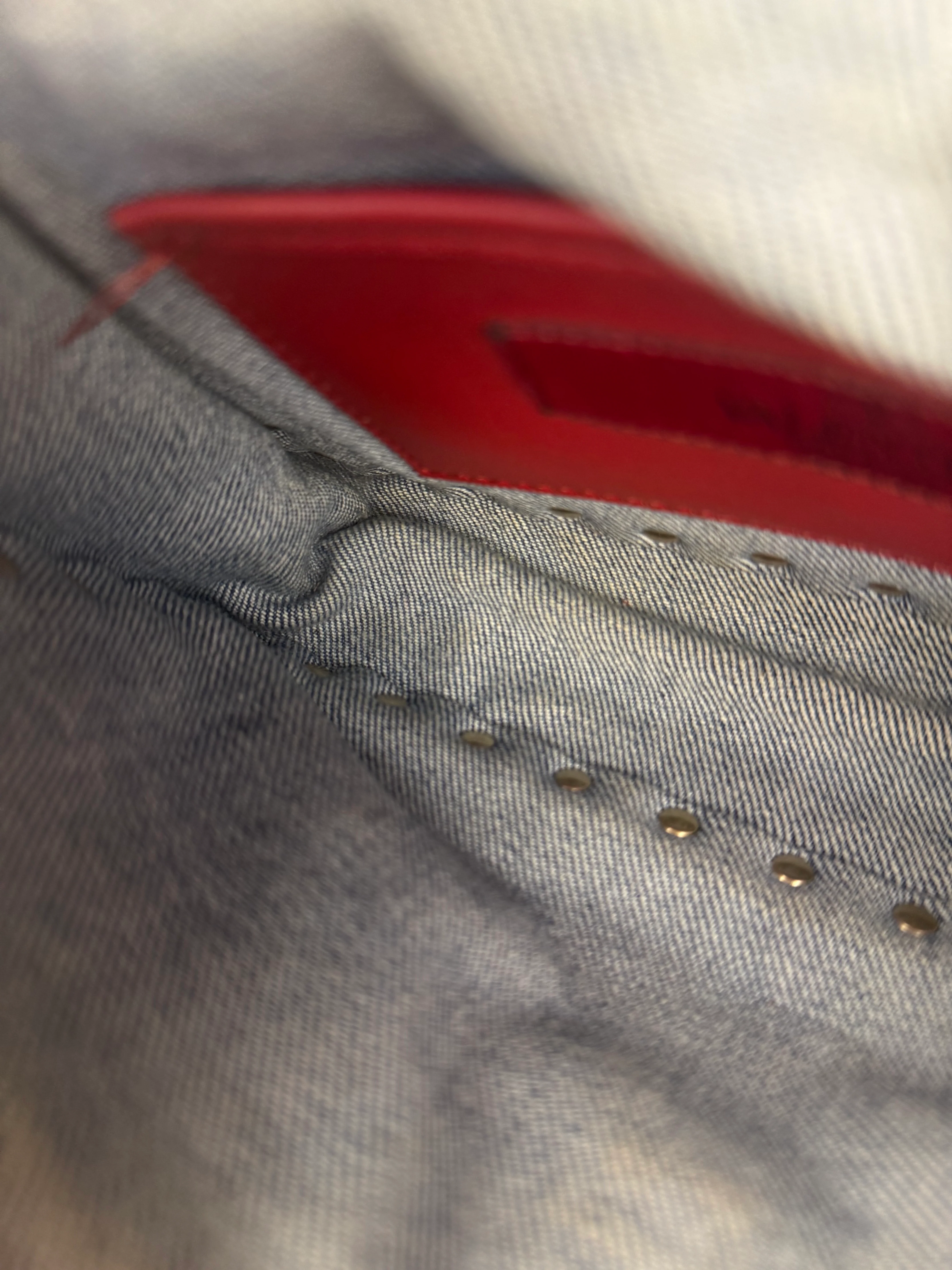Valentino Garavani Denim Rockstud Spike Shoulder Bag - Image 16
