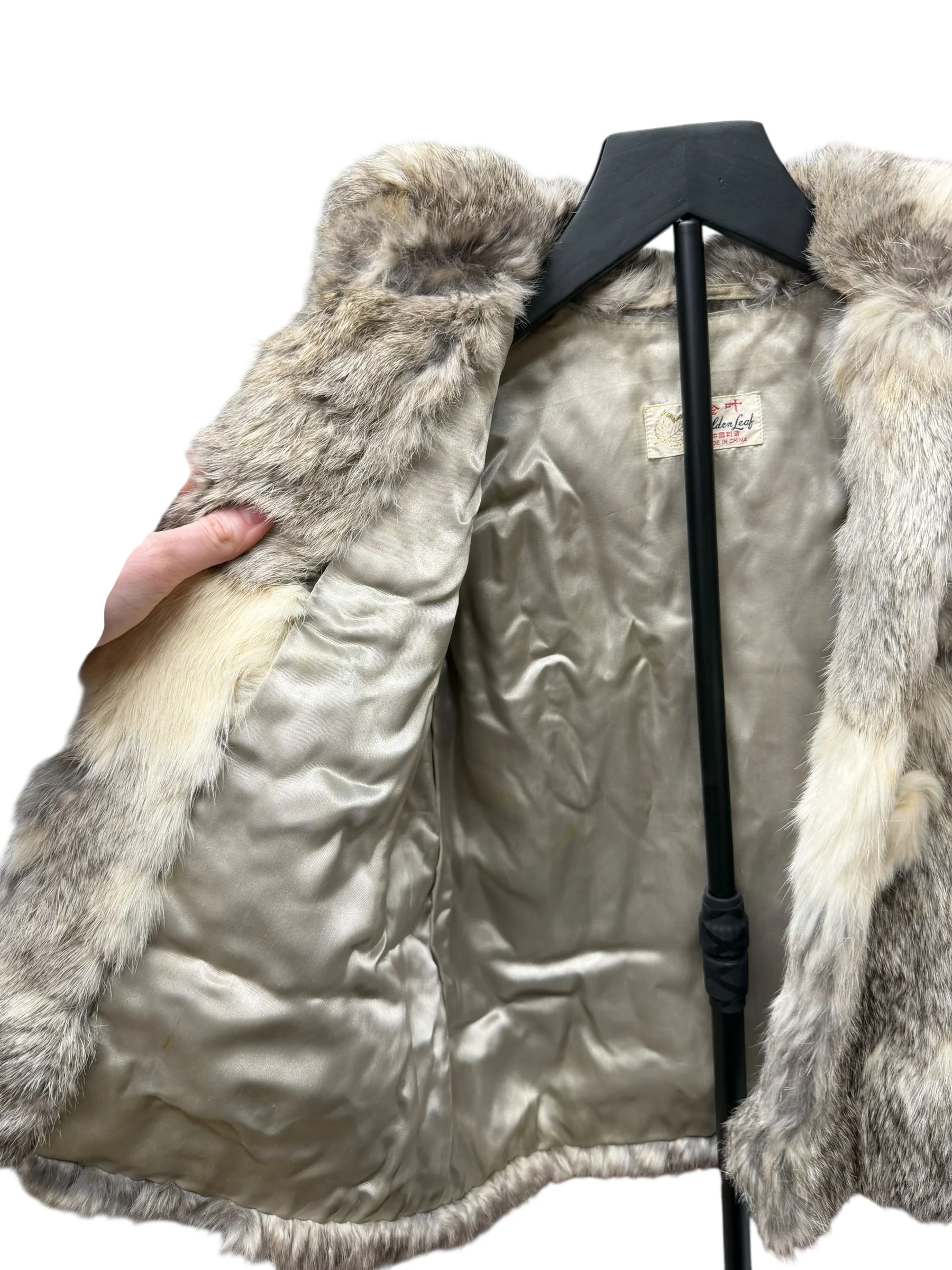 Vintage Ivory/Brown Chinchilla Fur Coat (Toddler's) - Image 2