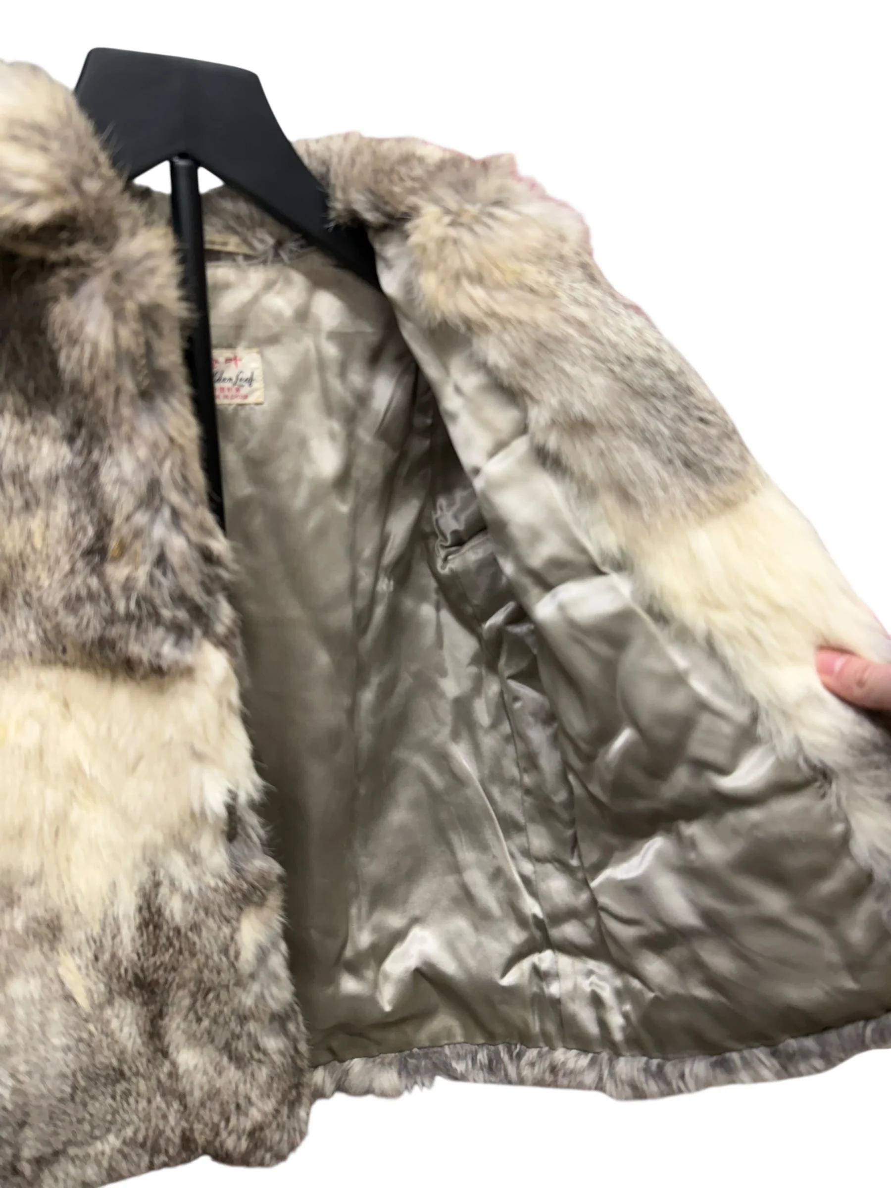 Vintage Ivory/Brown Chinchilla Fur Coat (Toddler's) - Image 3