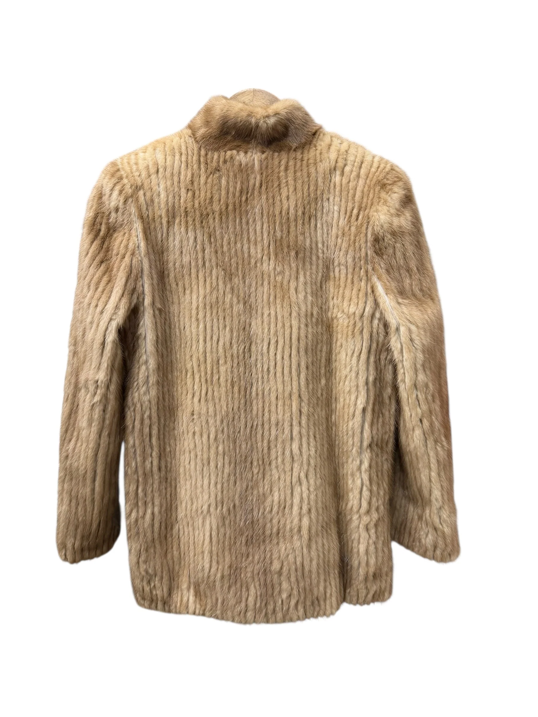 Vintage Light Brown Lined Mink Fur Coat - Image 3
