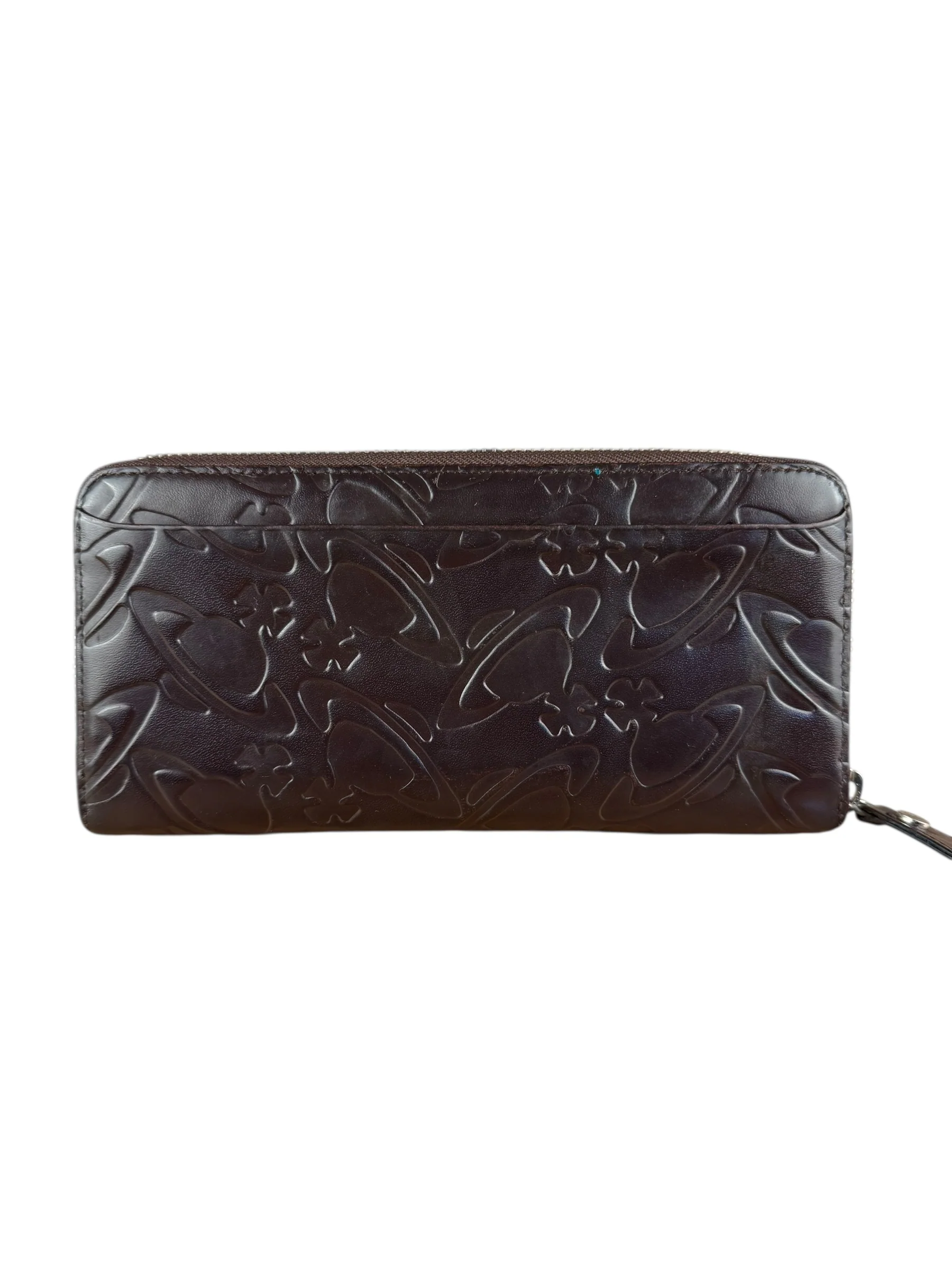 Vivienne Westwood Brown Leather Logo Zippy Wallet - Image 10