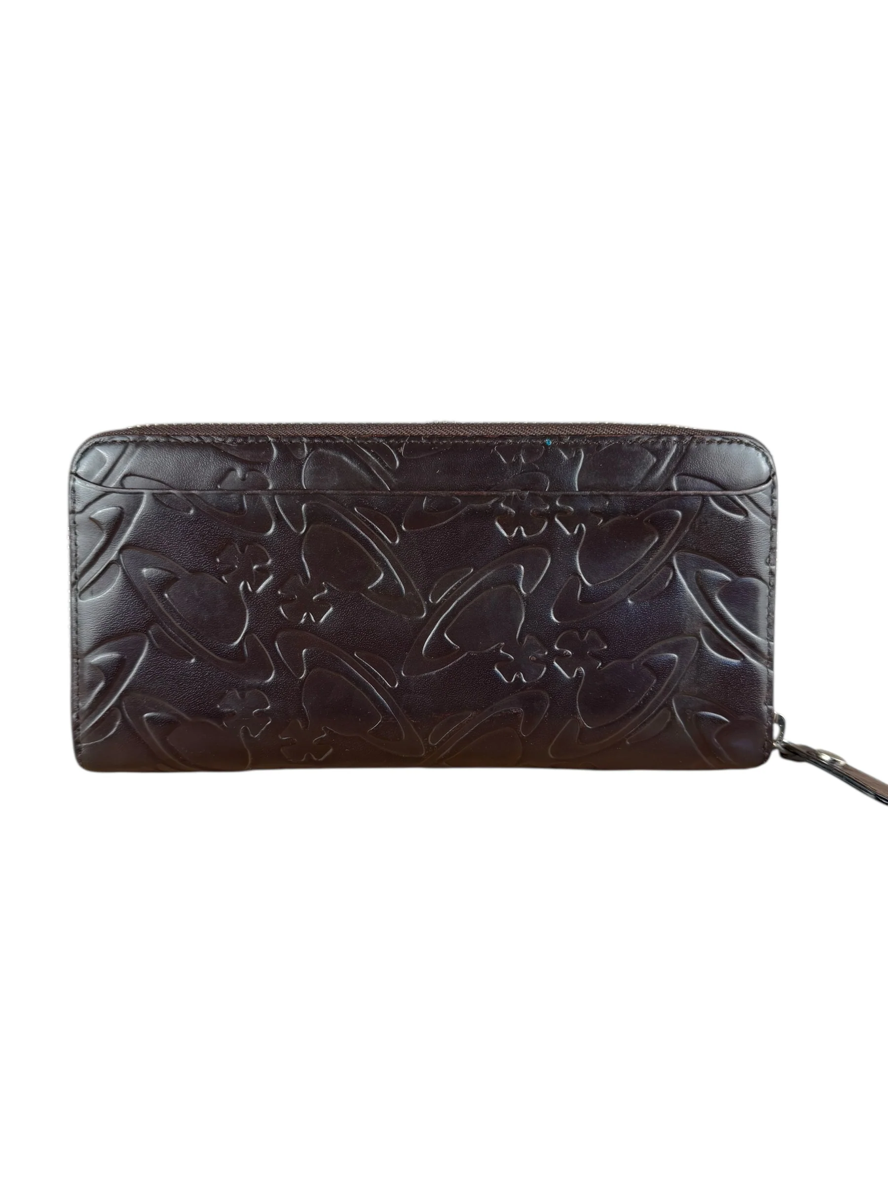 Vivienne Westwood Brown Leather Logo Zippy Wallet - Image 11