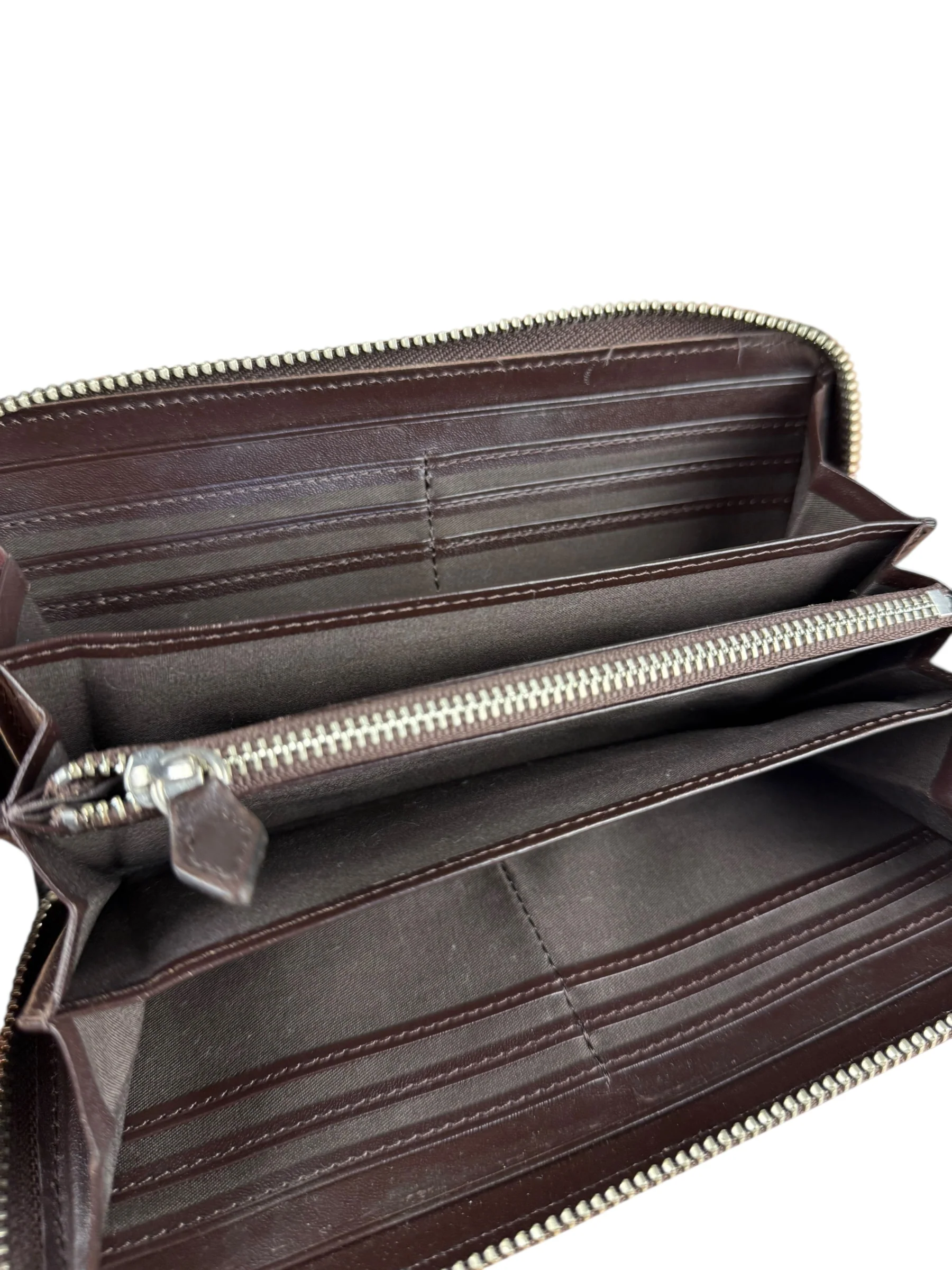 Vivienne Westwood Brown Leather Logo Zippy Wallet - Image 13