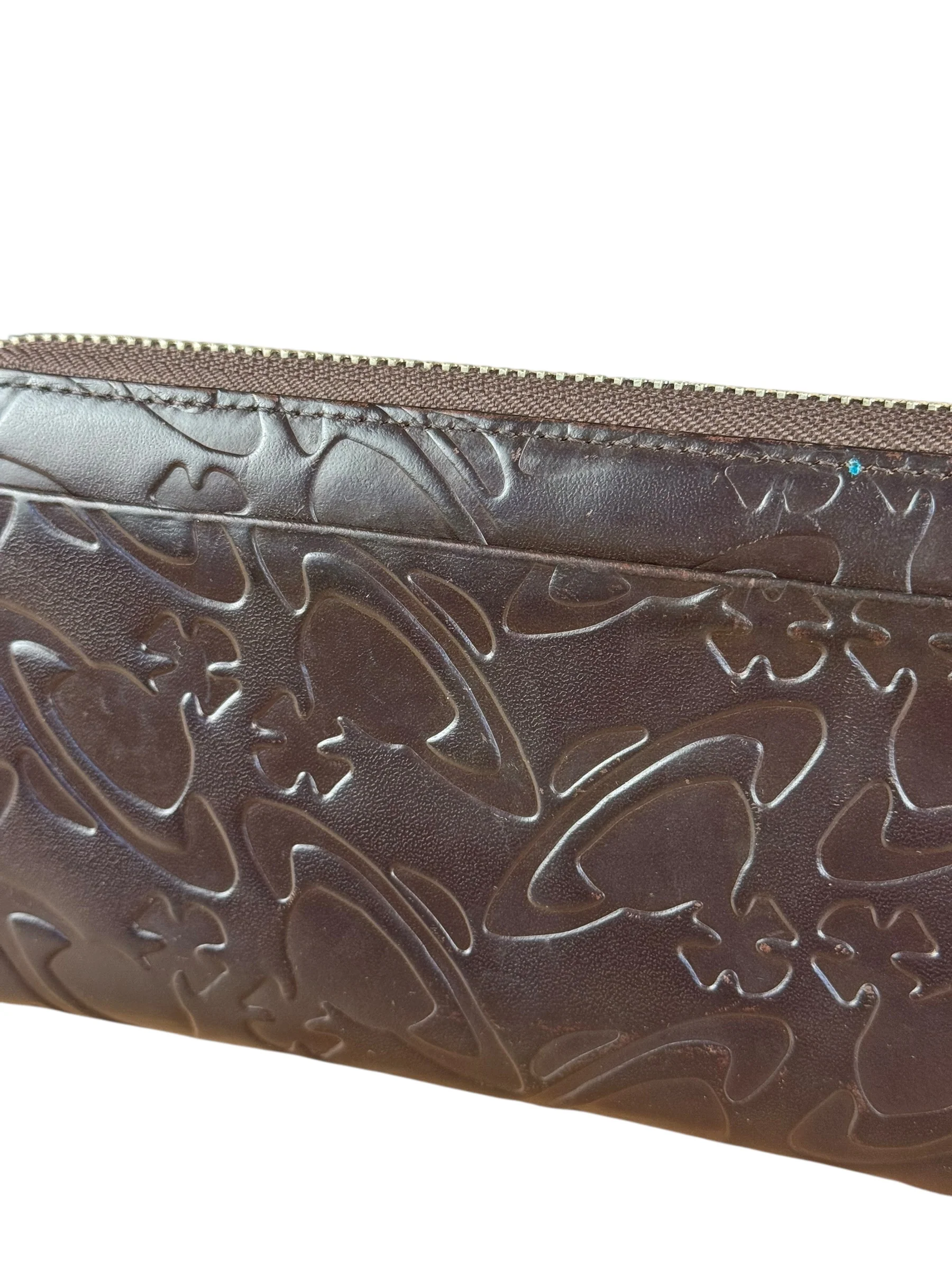 Vivienne Westwood Brown Leather Logo Zippy Wallet - Image 14