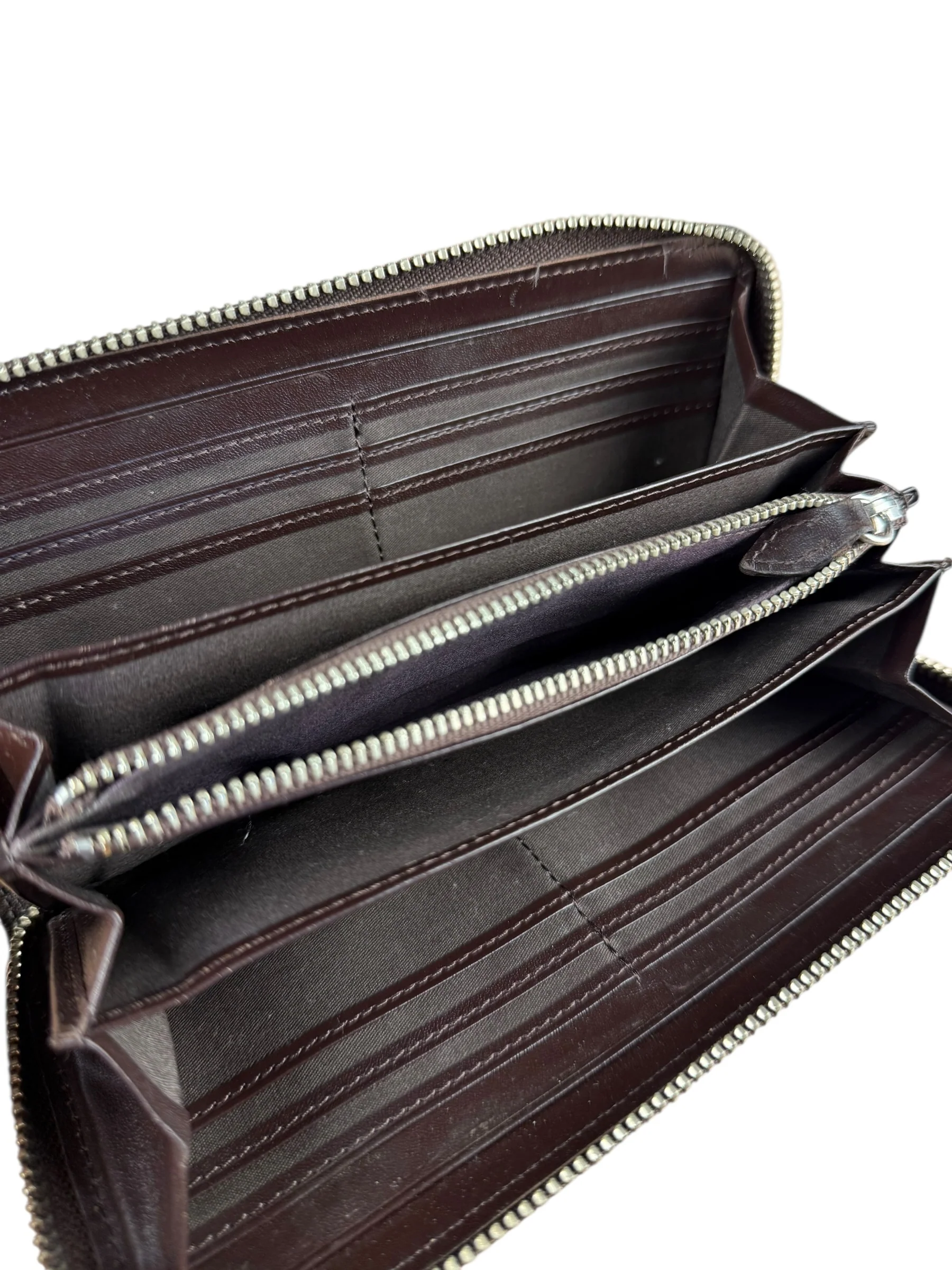 Vivienne Westwood Brown Leather Logo Zippy Wallet - Image 18