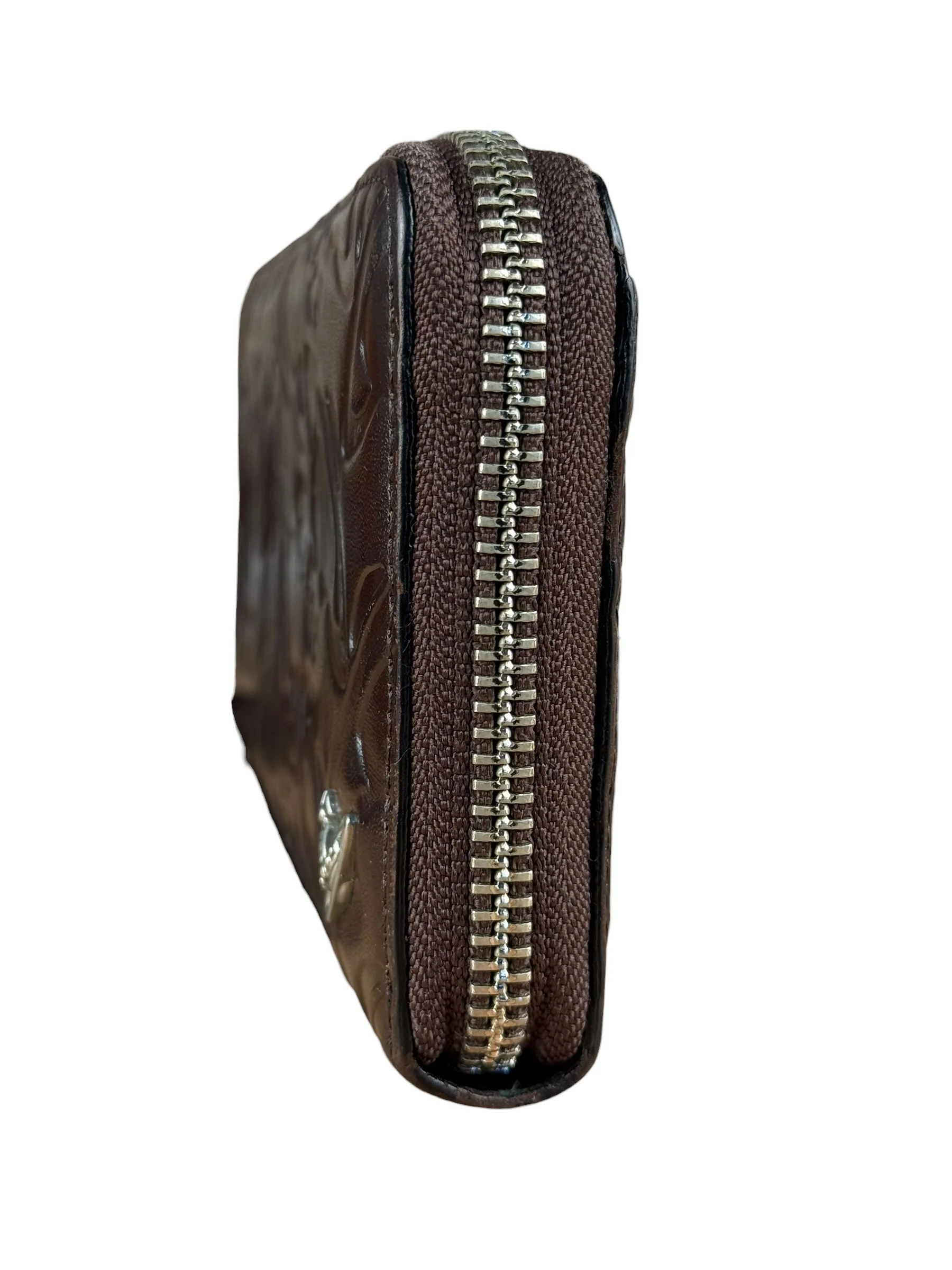 Vivienne Westwood Brown Leather Logo Zippy Wallet - Image 7