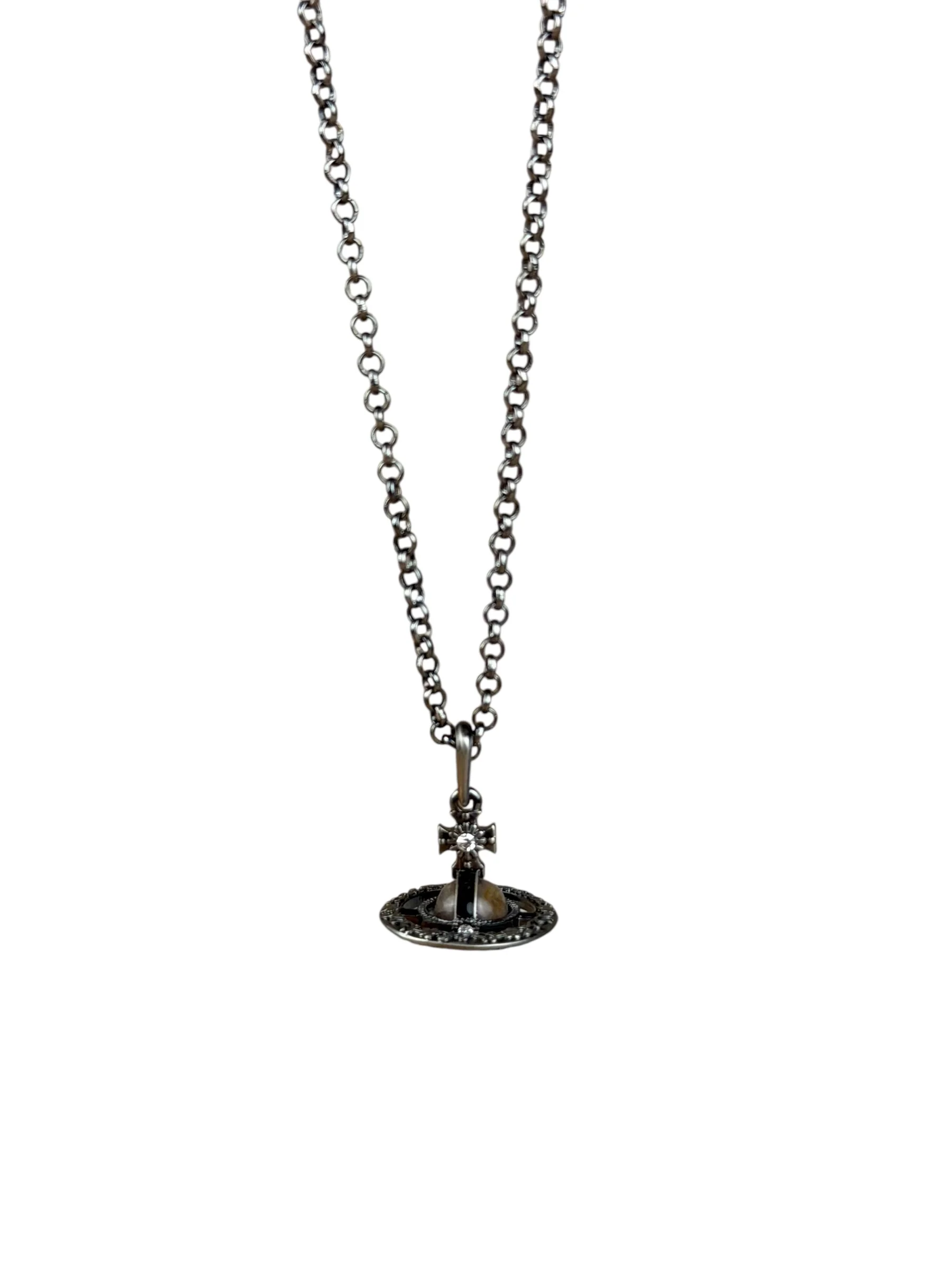 Vivienne Westwood Gunmetal 3D Orb Necklace - Image 7