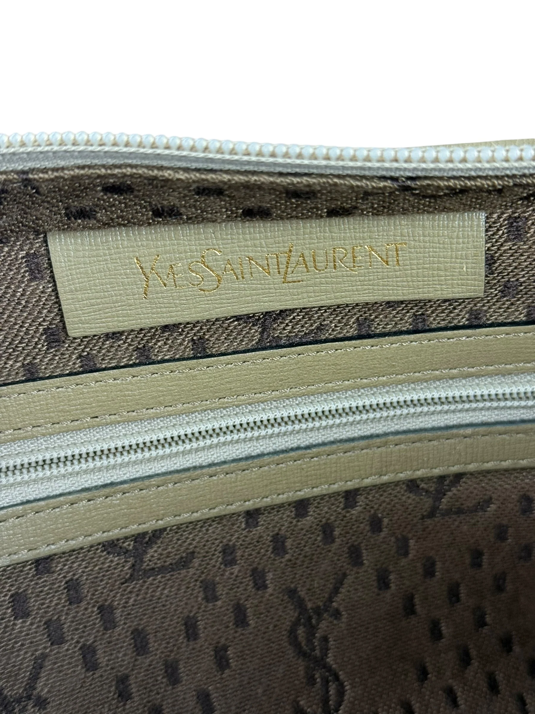 YSL Vintage Grey Leather Travel Pouch - Image 17