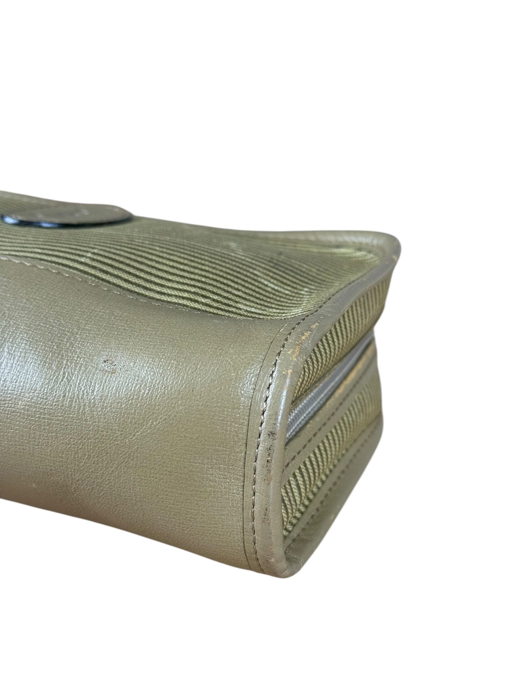 YSL Vintage Grey Leather Travel Pouch - Image 5