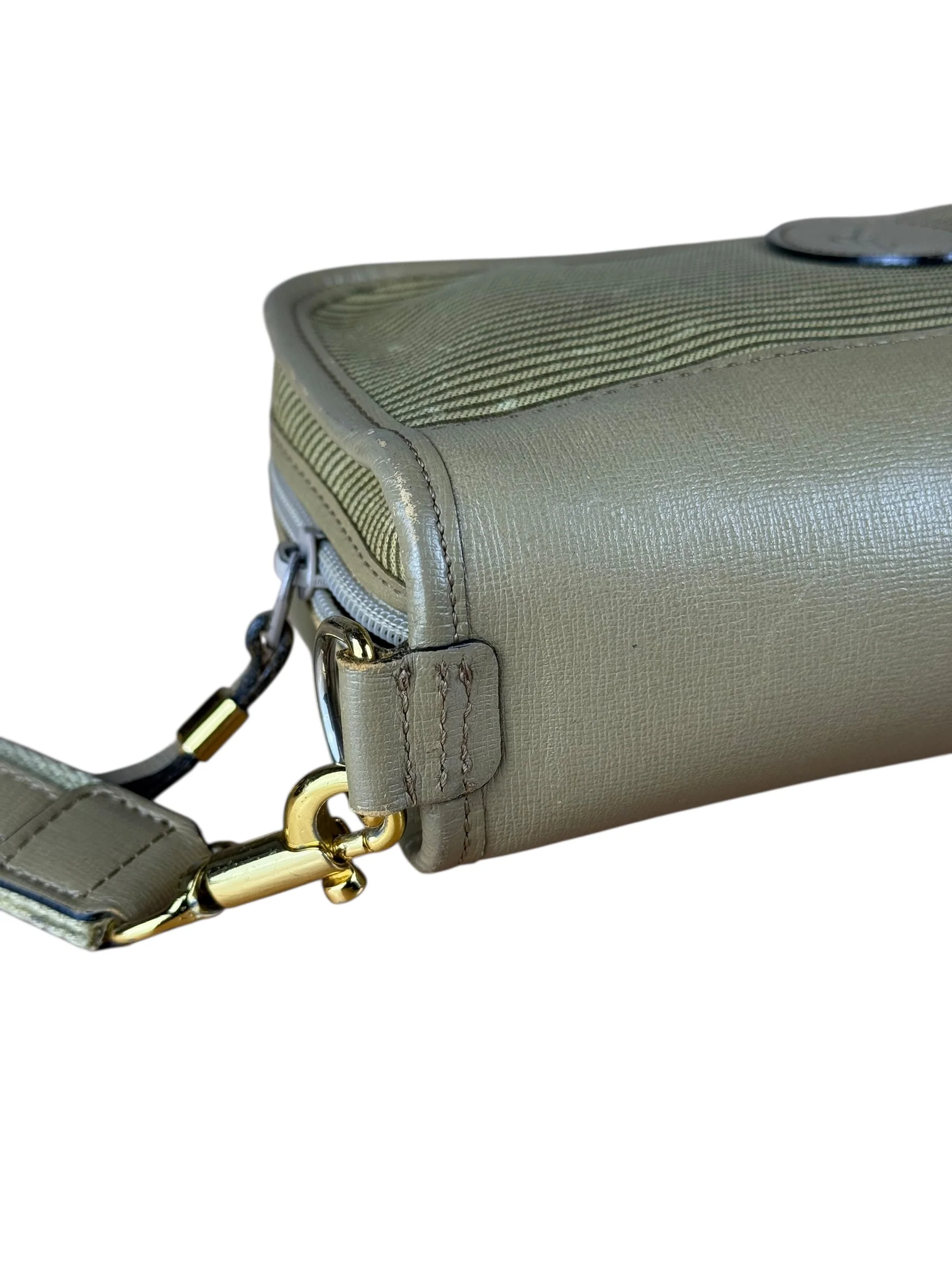 YSL Vintage Grey Leather Travel Pouch - Image 9