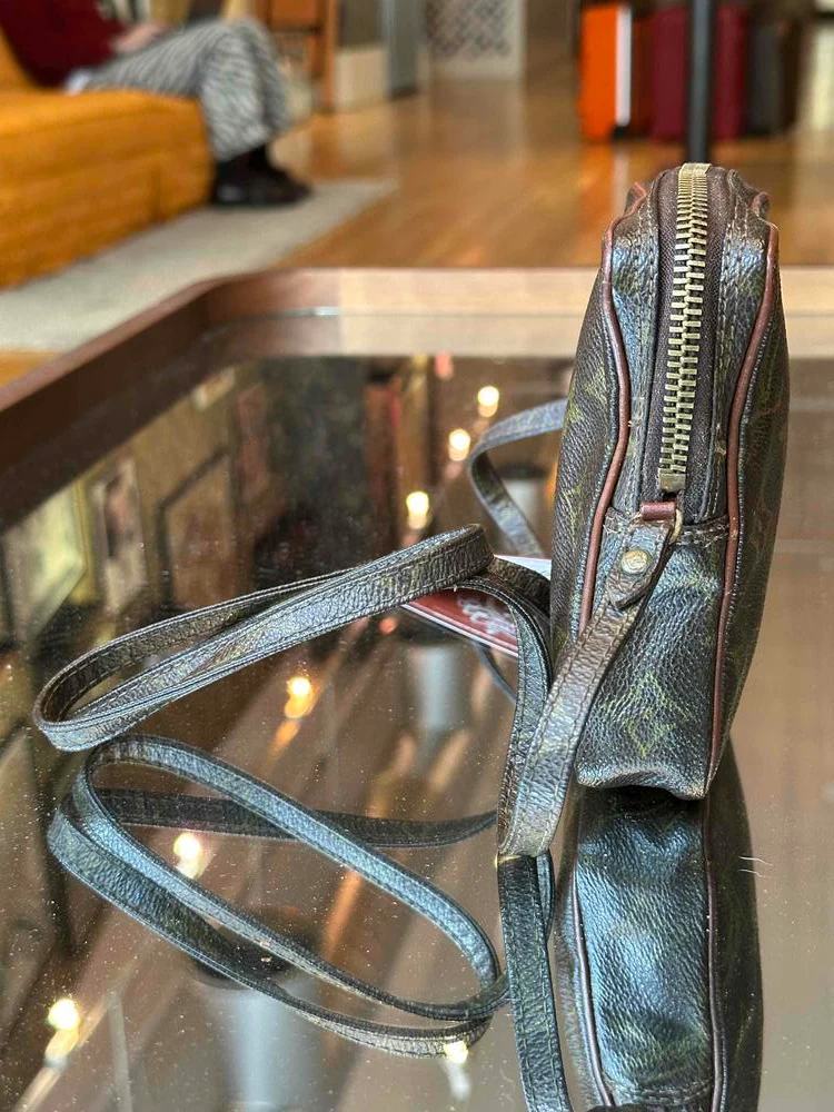 80s Louis Vuitton Mini Danube Monogram Crossbody - Image 4