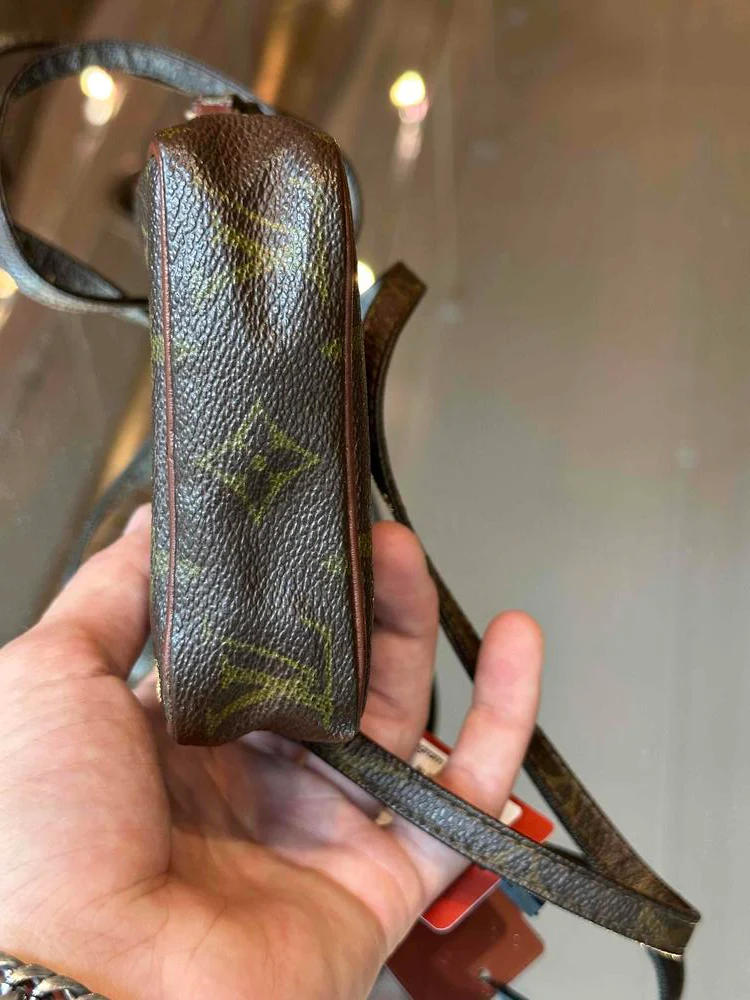 80s Louis Vuitton Mini Danube Monogram Crossbody - Image 5
