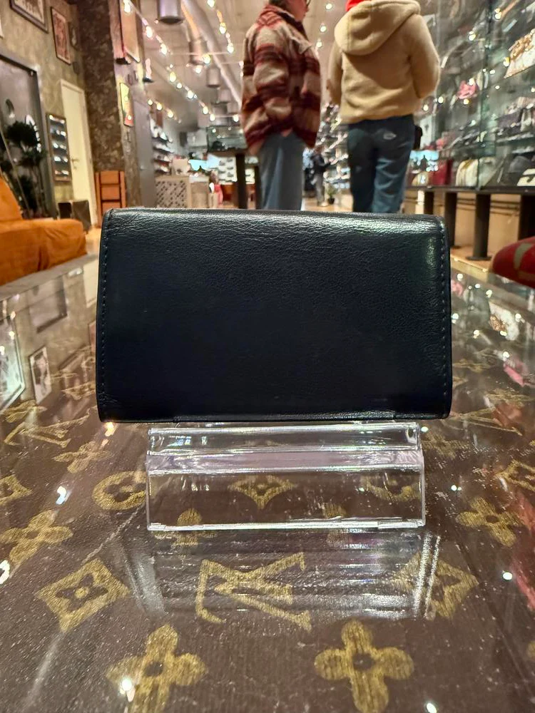 Balenciaga Black Leather Key Wallet - Image 3