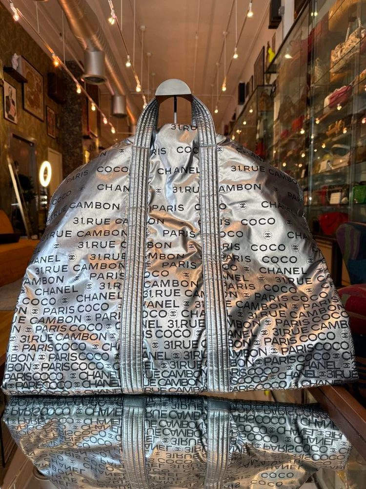 Chanel Y2K Rue Cambon Garment Bag Cover Silver - Image 4