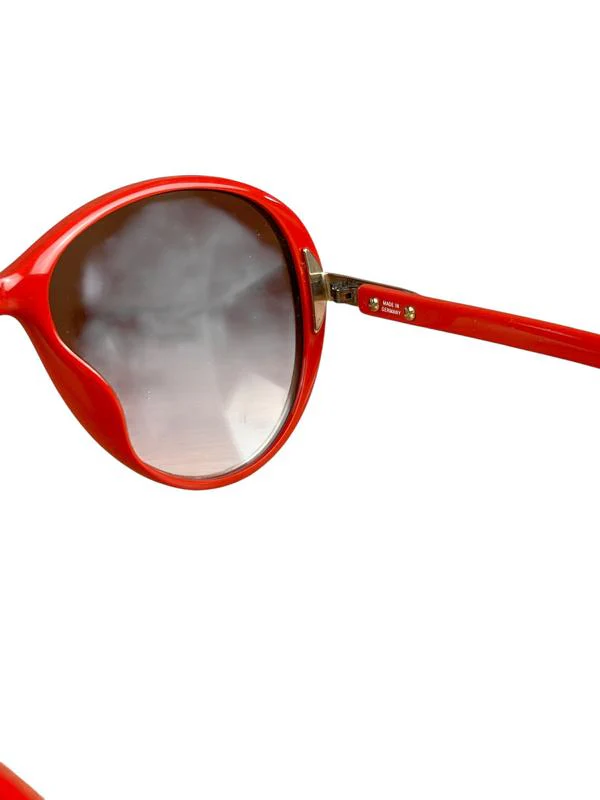 Dior Red Sunglasses With Brown Rim - Image 7