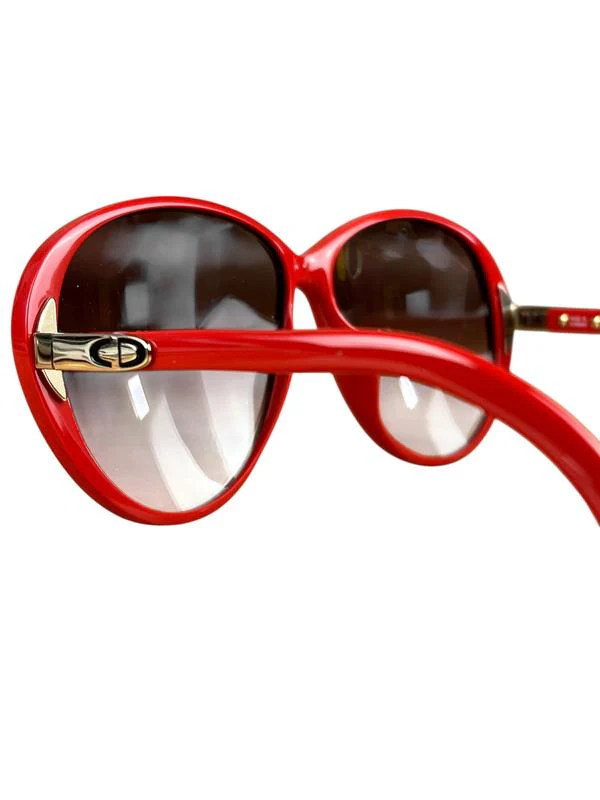 Dior Red Sunglasses With Brown Rim - Image 8