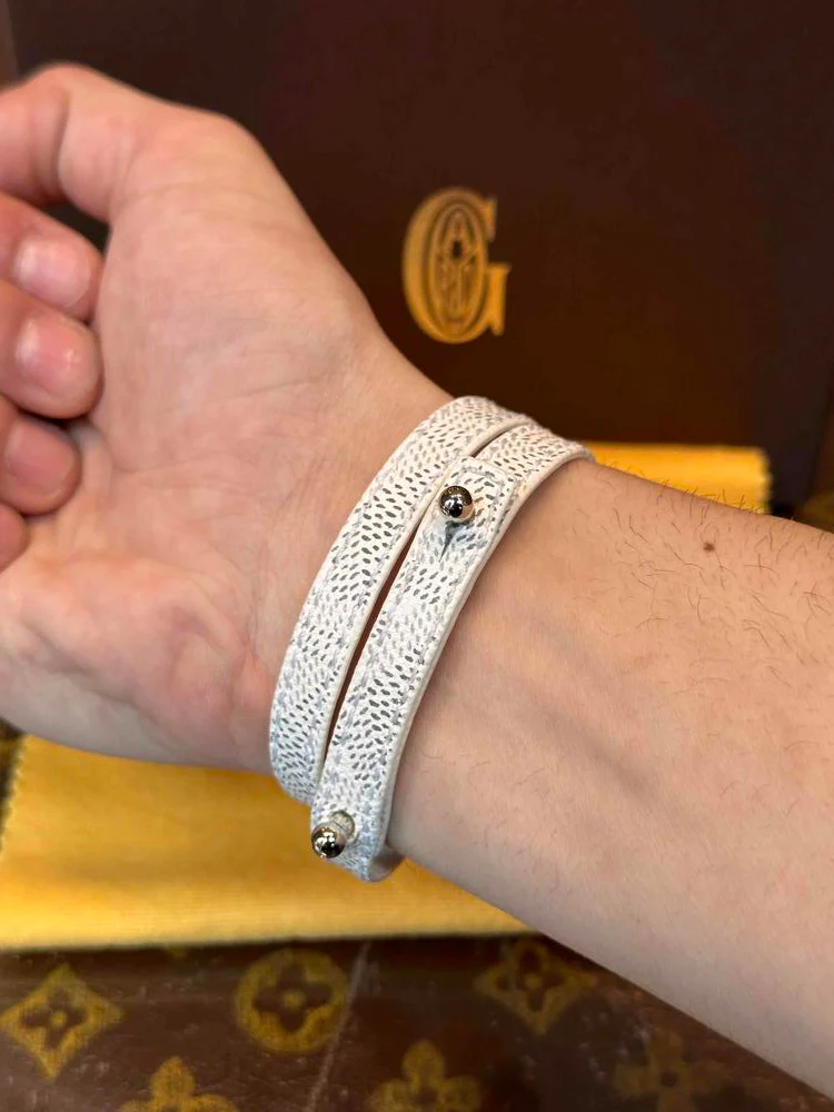 Goyard Bracelet White Leather - Image 4