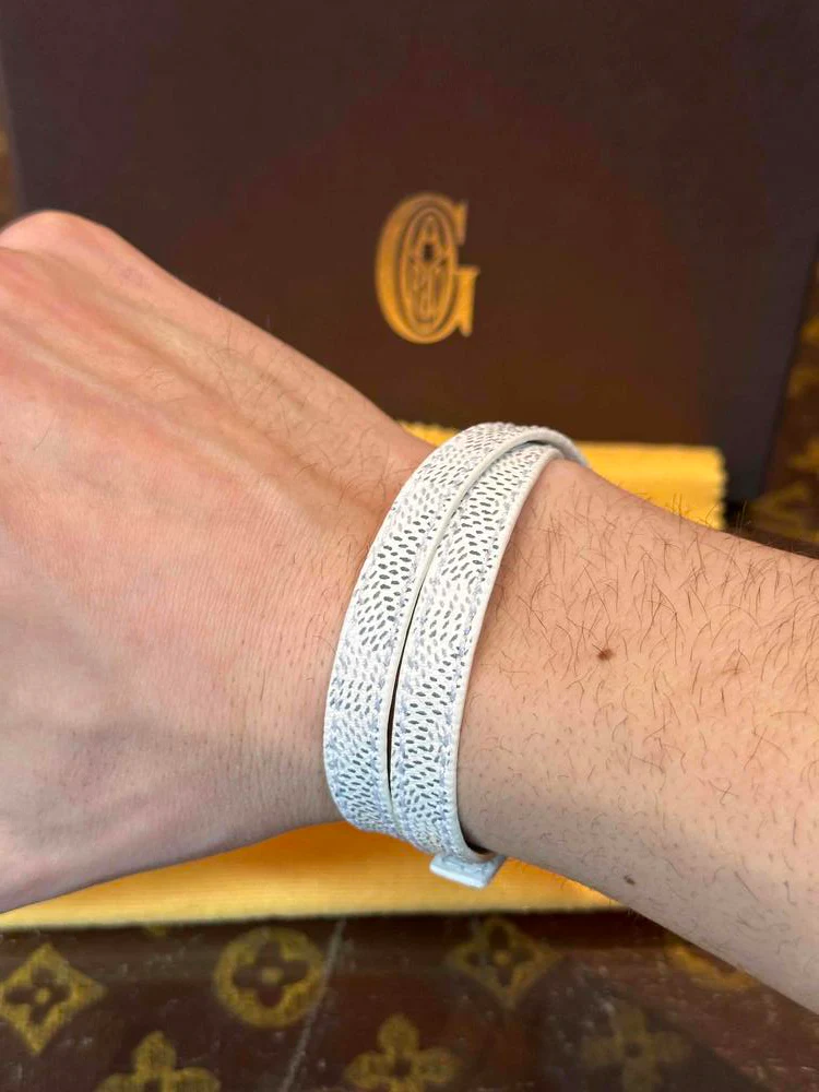 Goyard Bracelet White Leather - Image 5