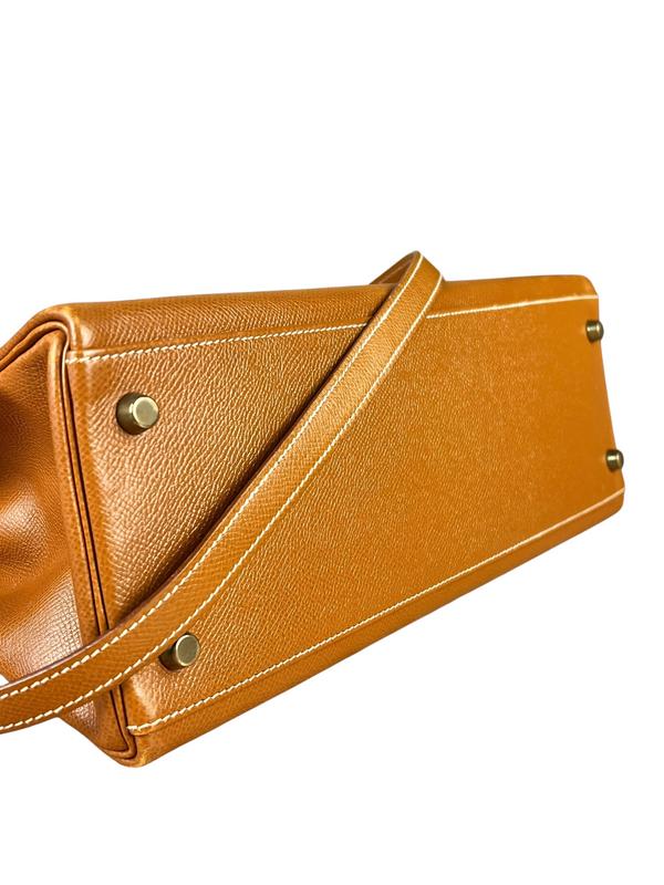 Hermes Kelly 32 Courchevel Camel 1991 - Image 14