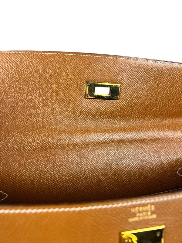 Hermes Kelly 32 Courchevel Camel 1991 - Image 20