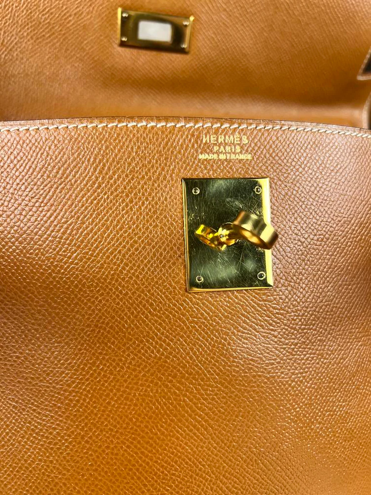 Hermes Kelly 32 Courchevel Camel 1991 - Image 22