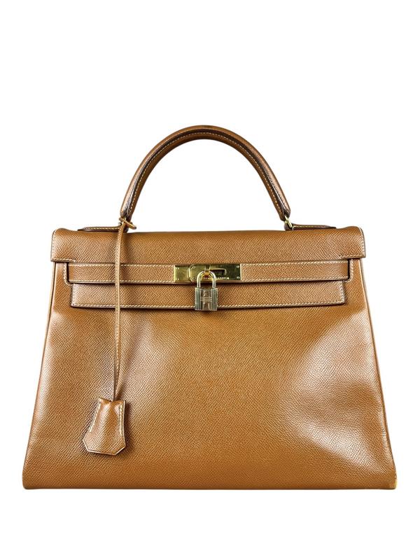 Hermes Kelly 32 Courchevel Camel 1991 - Image 3