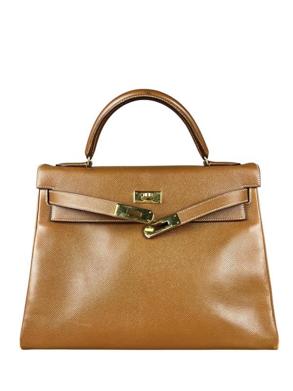 Hermes Kelly 32 Courchevel Camel 1991 - Image 5