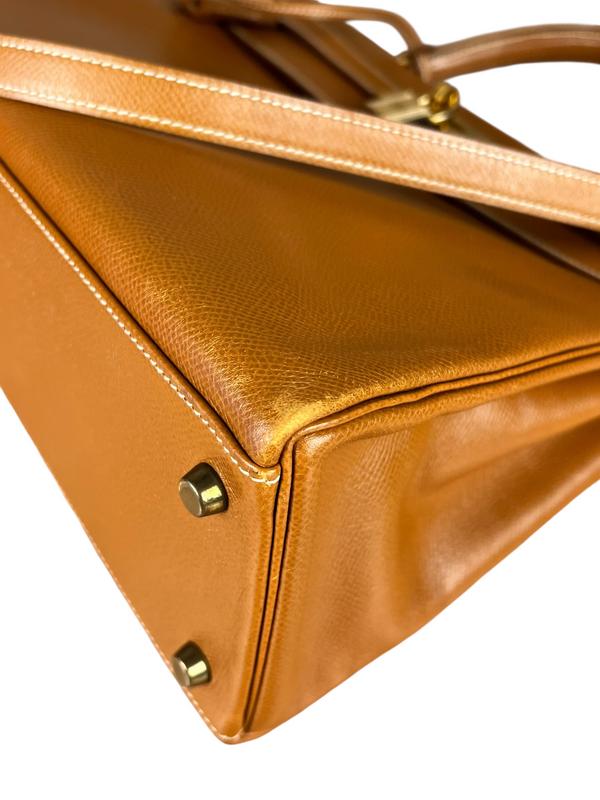 Hermes Kelly 32 Courchevel Camel 1991 - Image 7