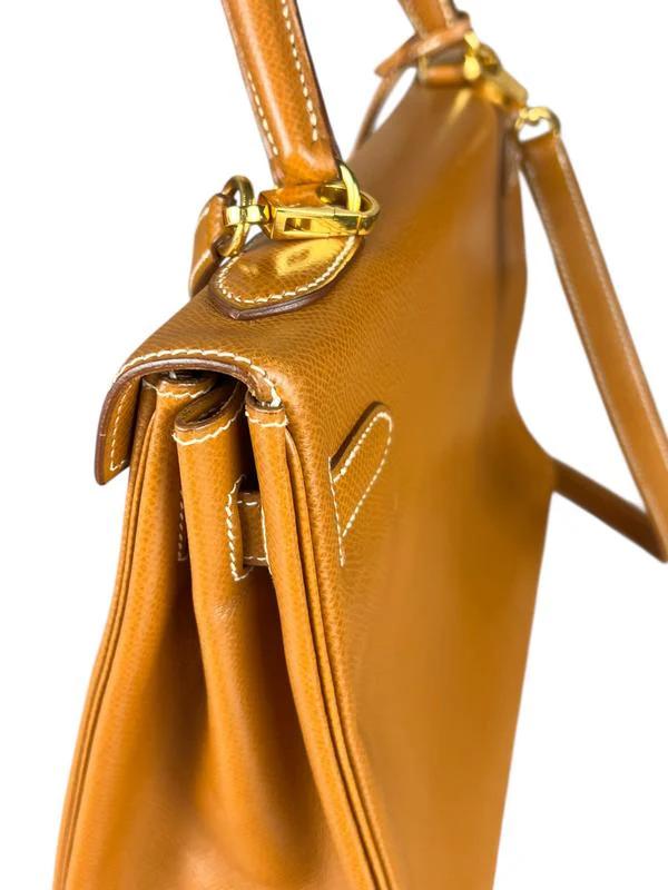 Hermes Kelly 32 Courchevel Camel 1991 - Image 9