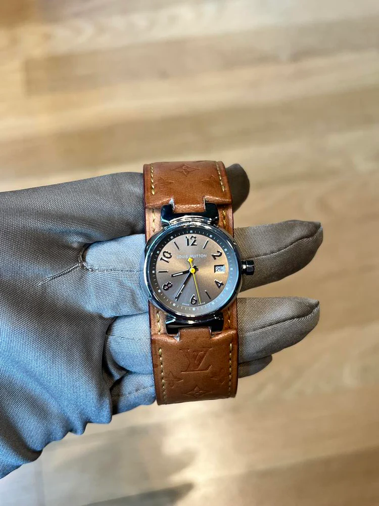 Louis Vuitton Stainless Steel 28mm Tambour Watch - Image 3