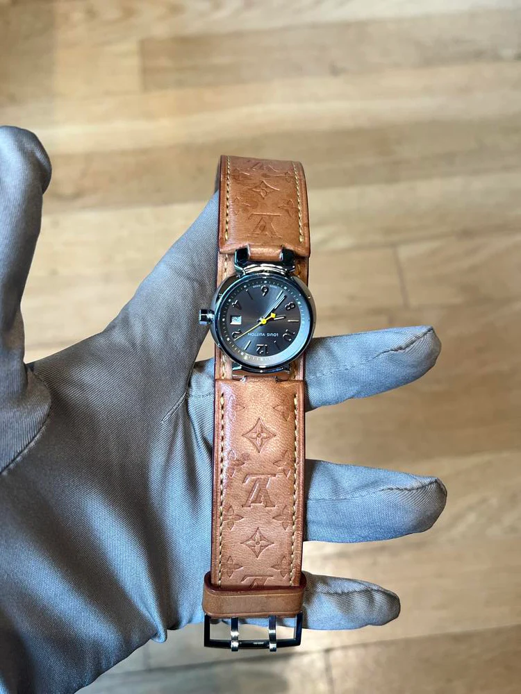 Louis Vuitton Stainless Steel 28mm Tambour Watch - Image 8