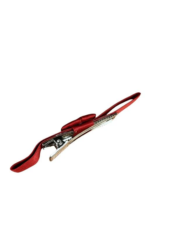 Valentino Re-Purposed Ribbon Bow Hair Clip - Image 4
